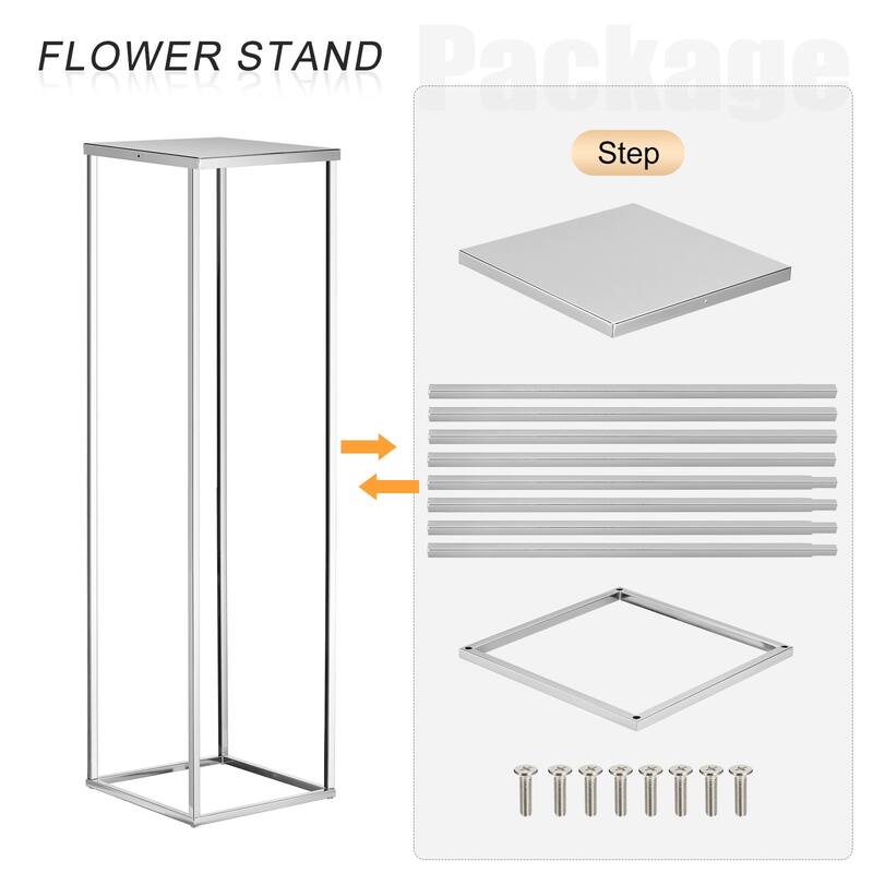 Wedding Flower Stand Vase Column, 23.6, 31.5, 39 Inch Rack, 1 Set - 23.6/31.5/39 Inch
