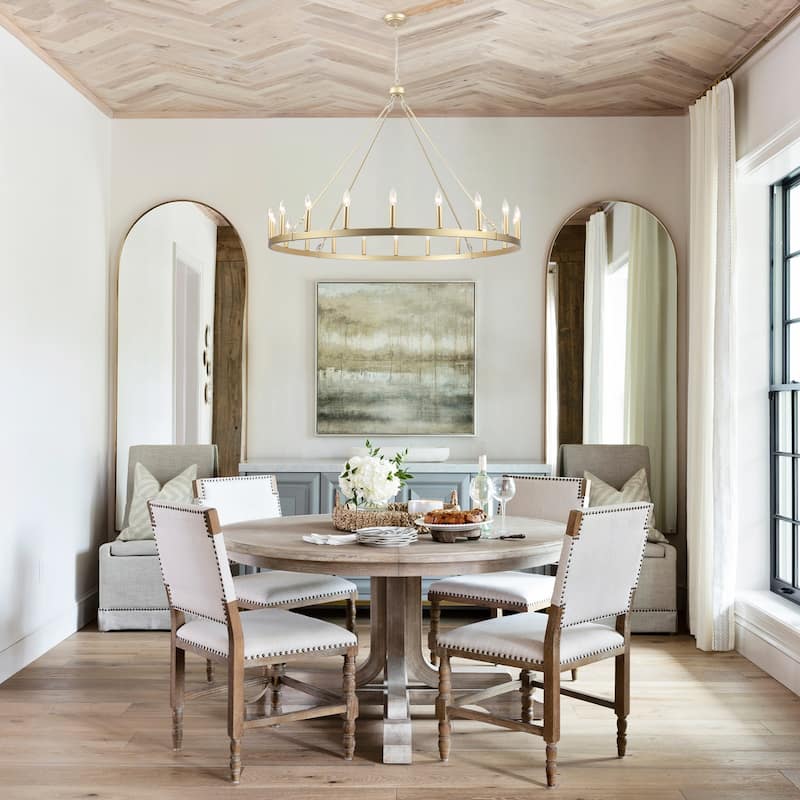 20-Light Modern Farmhouse Chandelier, 47.24 Inch Wagon Wheel Chandelier for Living Room Kitchen Island Dining Foyer