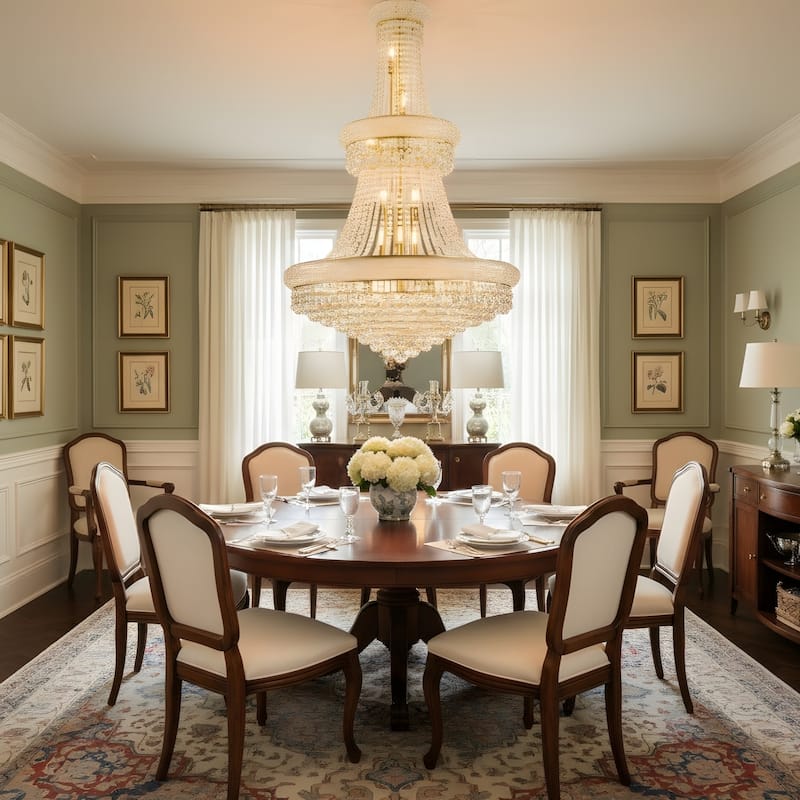 32-Inch Crystal Chandelier, 27-Light Ceiling Light with LED Bulbs - N/A