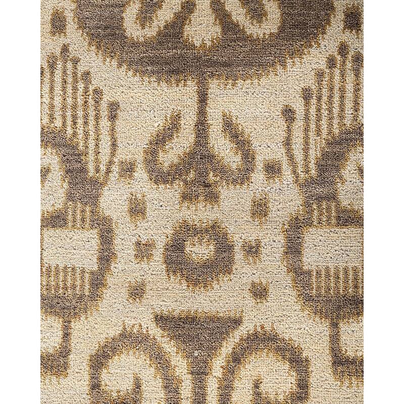 Ikat One-of-a-Kind Hand-Knotted Area Rug, Beige - 8' 3" x 10' 2"