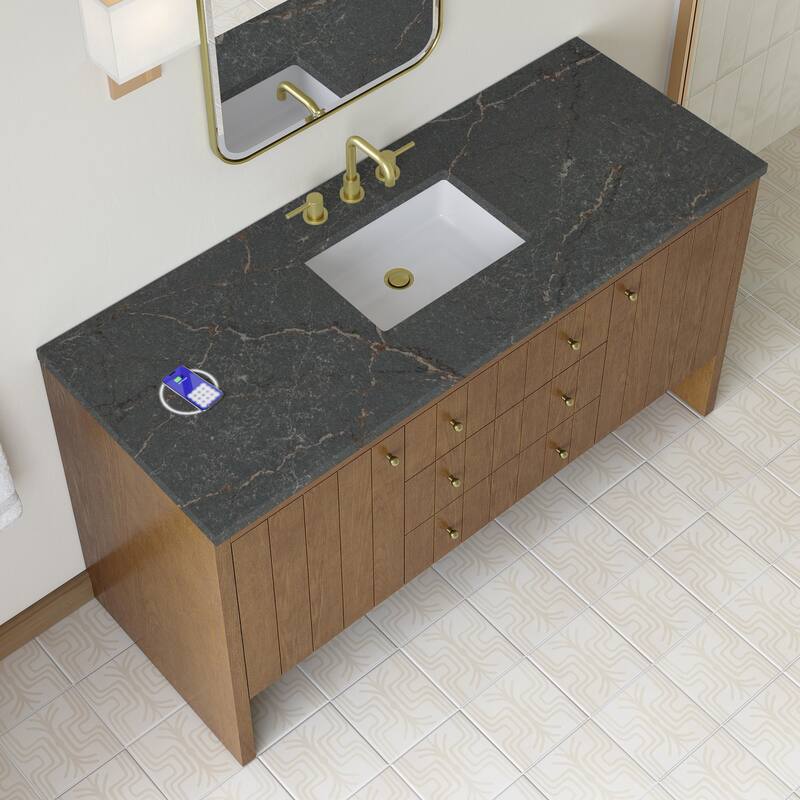 James Martin Vanities 435-V60S-FPBL Hudson 60" Free Standing Single