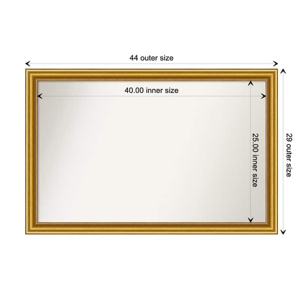 dimension image slide 15 of 93, Wall Mirror Choose Your Custom Size - Extra Large, Townhouse Gold Wood