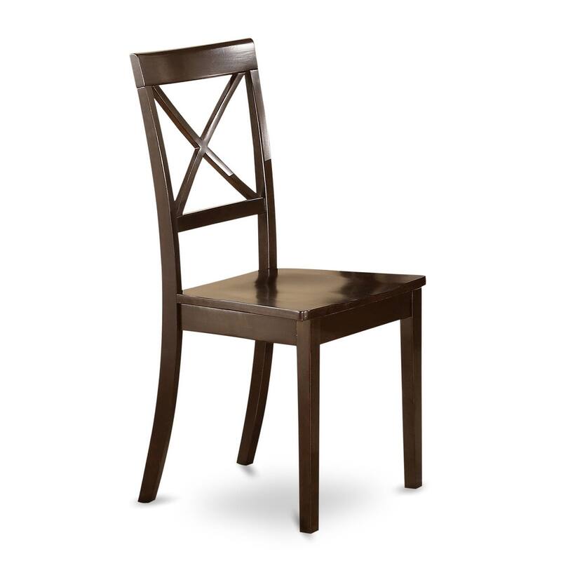 East West Furniture Dining Table Set Contains a Square Table with Butterfly Leaf and 4 Dining Chairs with a Bench, Cappuccino