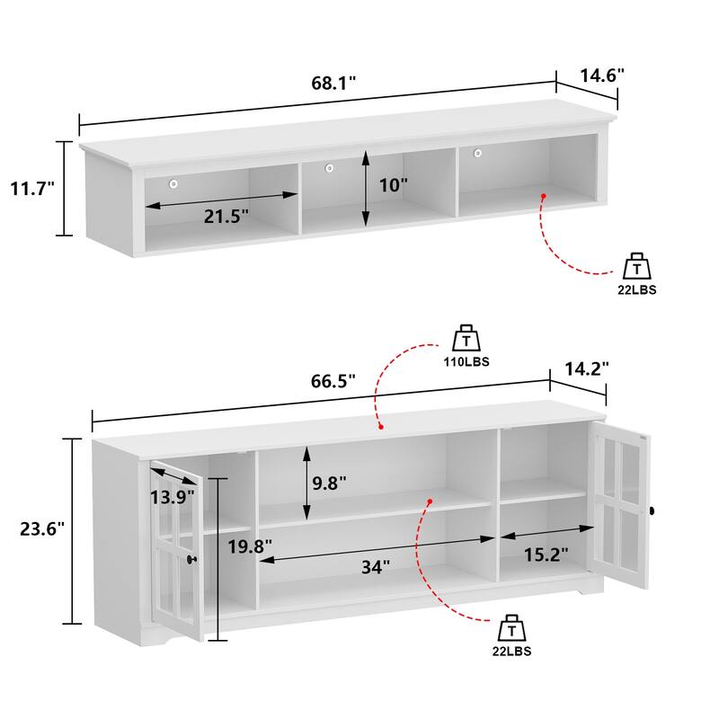 Wall Unit Entertainment Center Bookshelves TV Stand Display End Tables