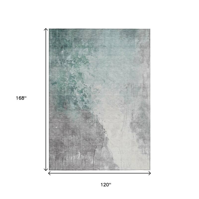 HomeRoots Abstract Transitional Rectangle Outdoor Rug