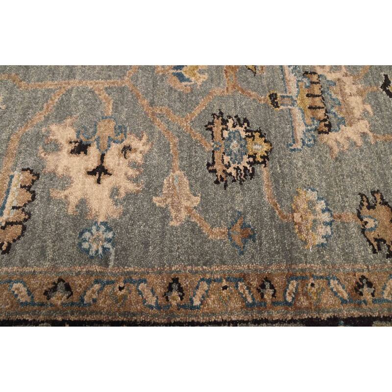 ECARPETGALLERY Hand-knotted Finest Agra Jaipur Teal Wool Rug - 7'8 x 9'8