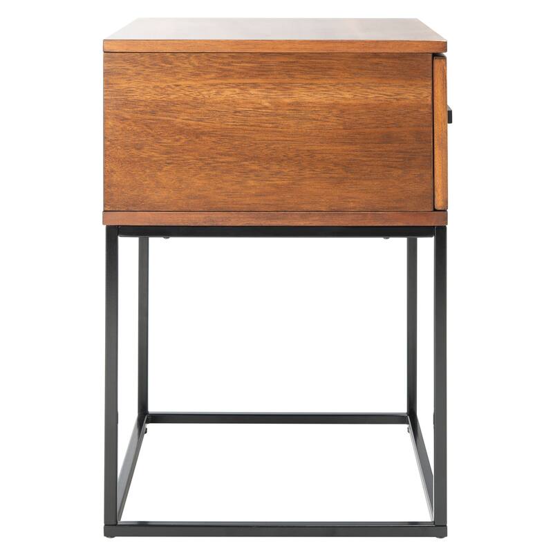 SAFAVIEH Pieta Brown 1-Drawer Nightstand