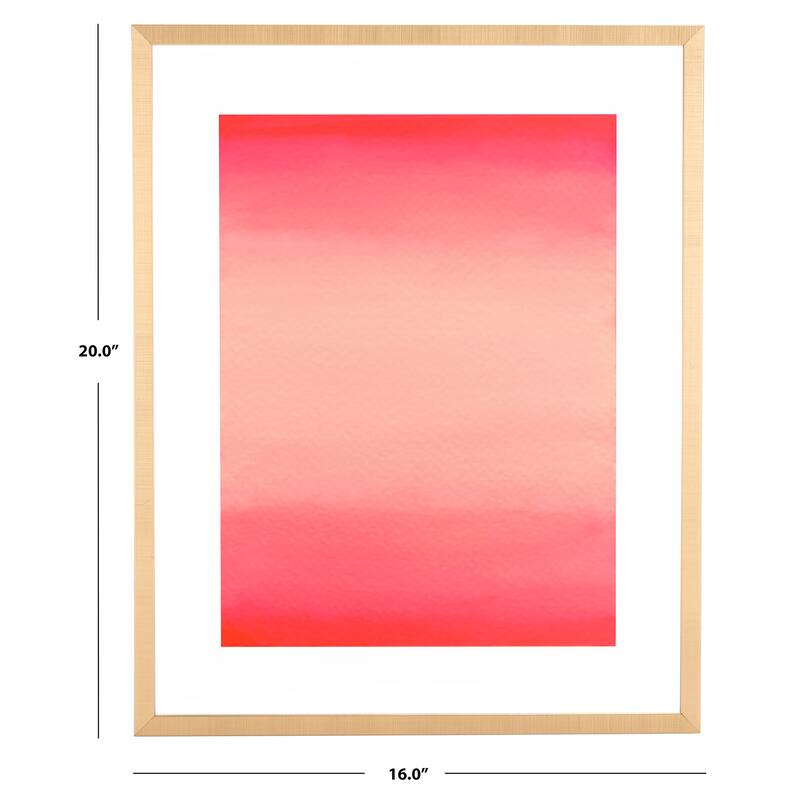 SAFAVIEH Danie Legally Pink 16 x 20-inch Framed Wall Art