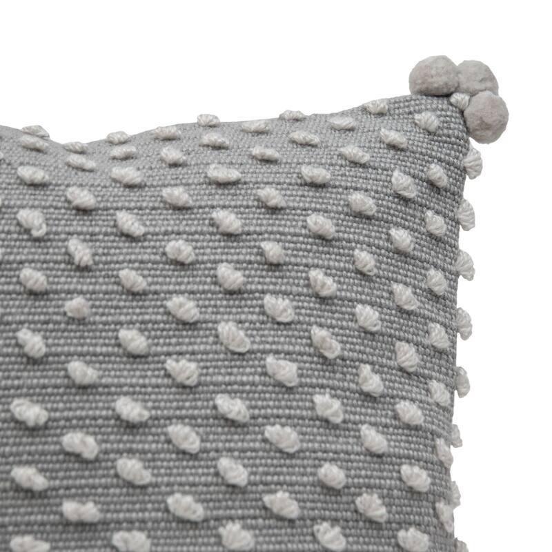 Foreside Home & Garden 20x20" Woven Gray Polyester w/Poly Fill Pillow - 20X20