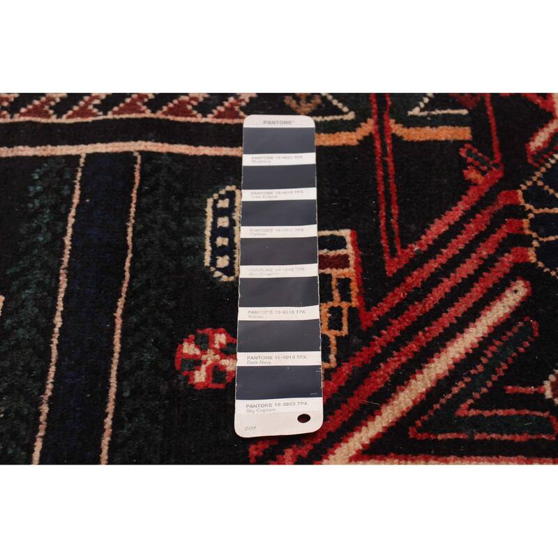 ECARPETGALLERY Hand-knotted Andelz Navy Wool Rug - 3'3 x 9'8