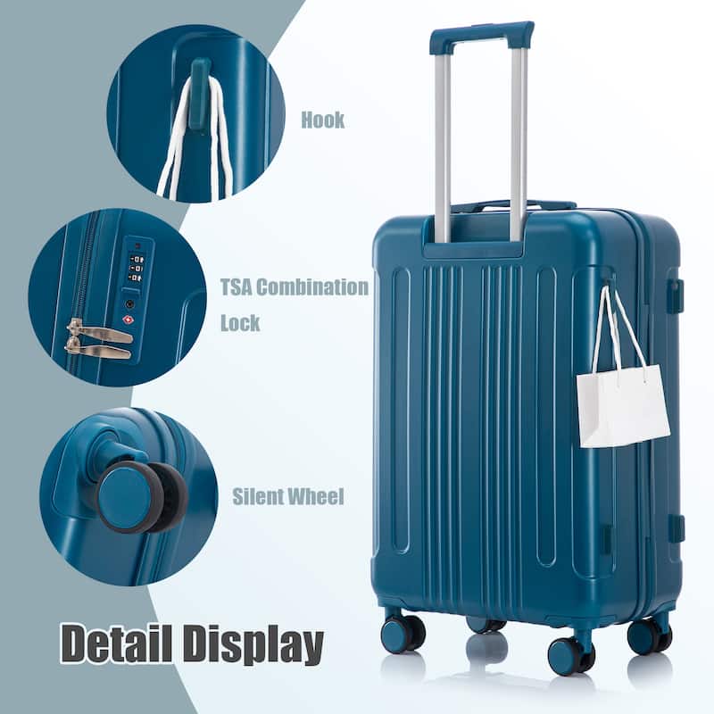 3PCS ABS Carry on Suitcase with TSA Combination Lock