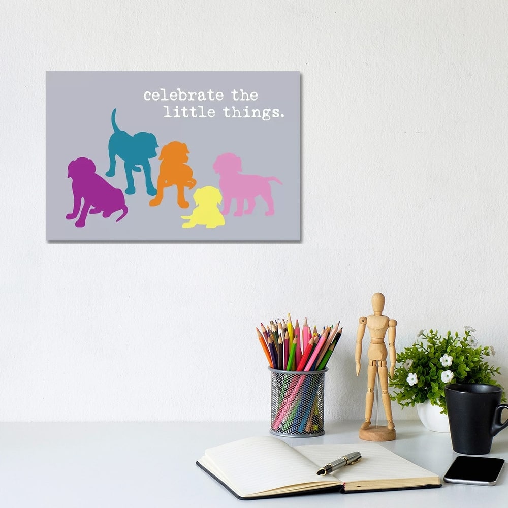 iCanvas "Little Things, Multi-Colored" by Dog is Good and Cat is Good Canvas Print