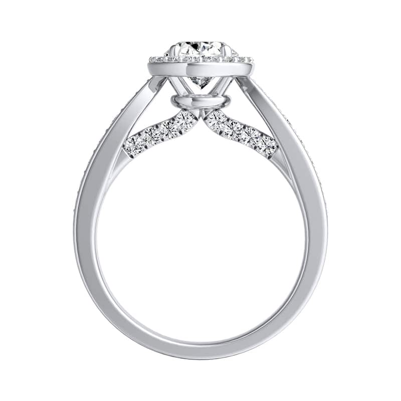 Auriya Platinum 1ctw Oval-cut Halo Diamond Engagement Ring (H-I, SI1-SI2)