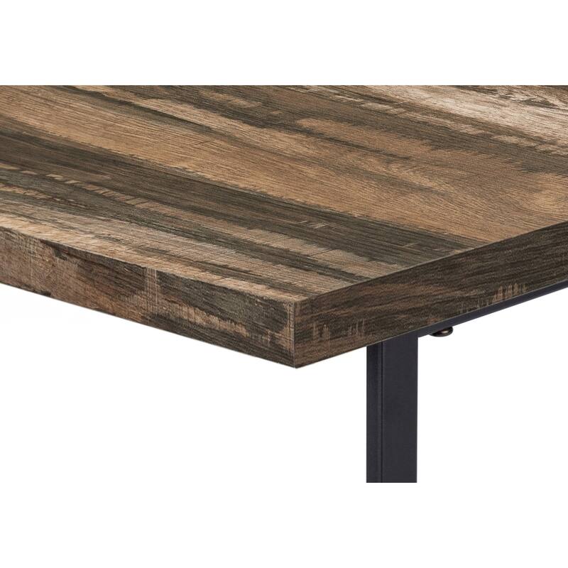 Computer Desk, Home Office, Laptop, Storage Shelves, 48"l, Work, Brown Laminate, Black Metal, Contemporary