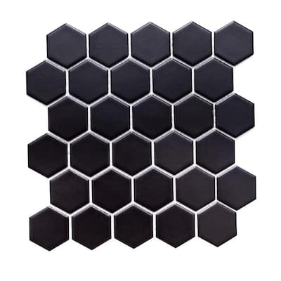 Honeycomb 2x2 Matte Porcelain Hexagon Mosaic Tile - Floor, Wall, Backsplash