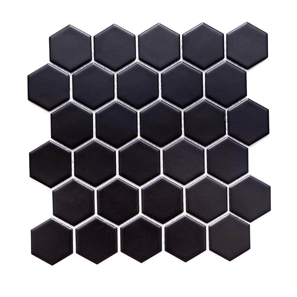 Honeycomb 2x2 Matte Porcelain Hexagon Mosaic Tile - Floor, Wall, Backsplash