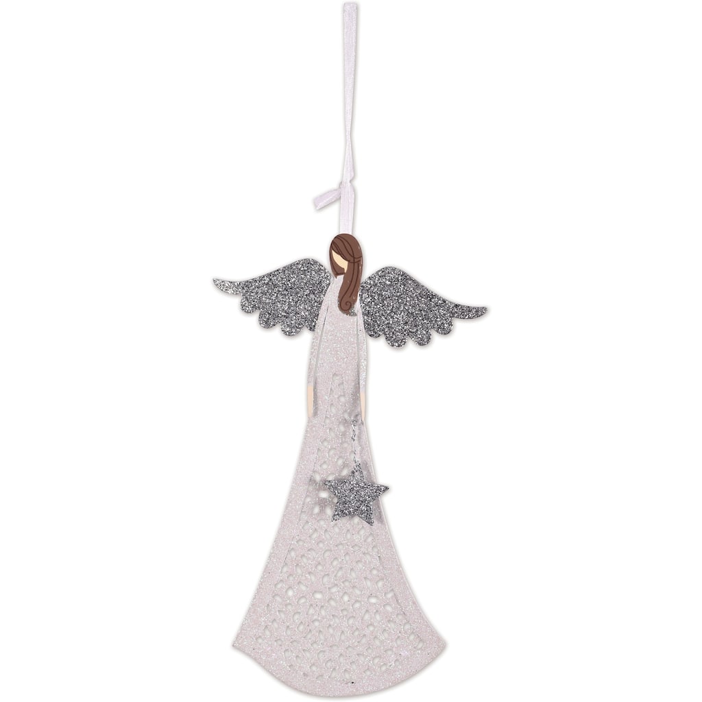 Glitter Angel Ornament -Set of 2