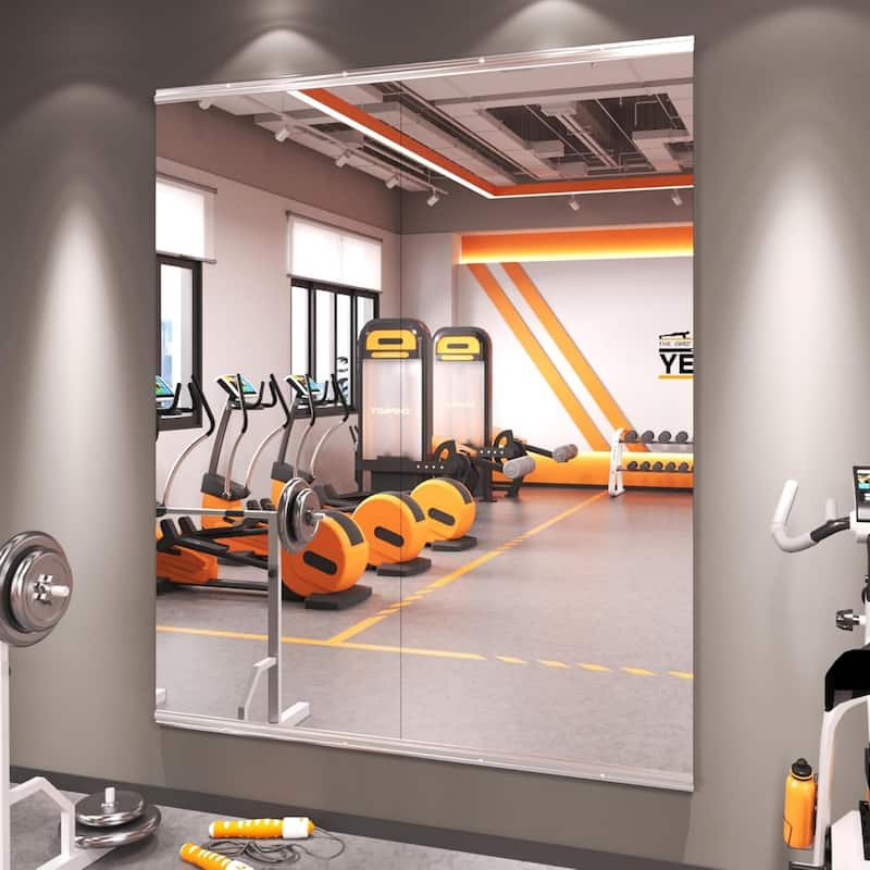 Large Full-Length Mirror for Home Gym Yoga and Dance Studio - 56x24-2PCS