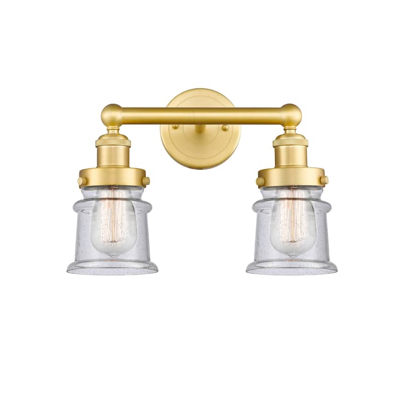 Innovations Lighting 616-2W-11-14 Canton Vanity Canton 2 Light 14" - Satin Gold / Seedy