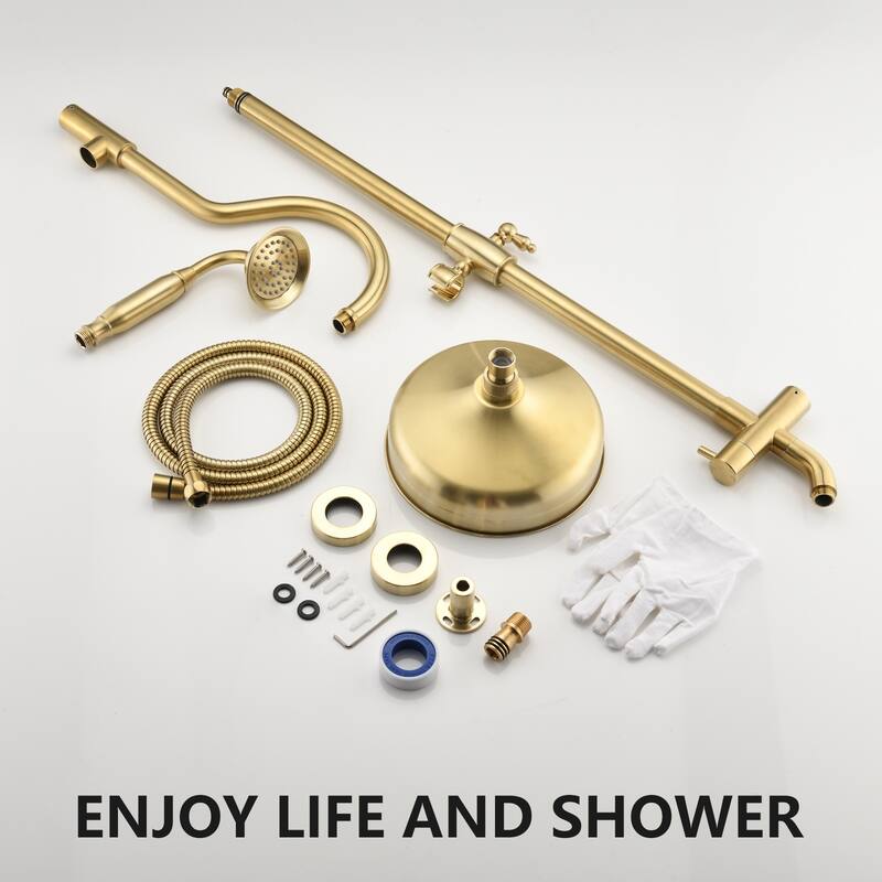 YASINU Vintage 8 inch Rain Shower Head Shower System