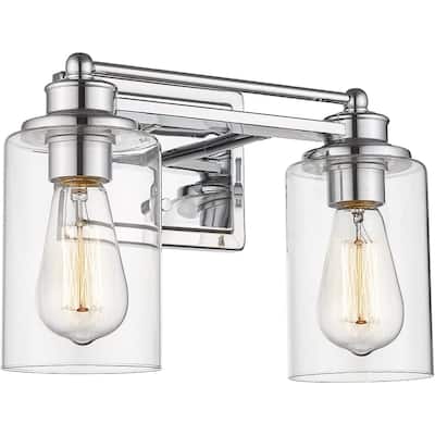 Bathroom Vanity Light,Wall Sconce Lamp Over Mirror with Clear Glass Shade