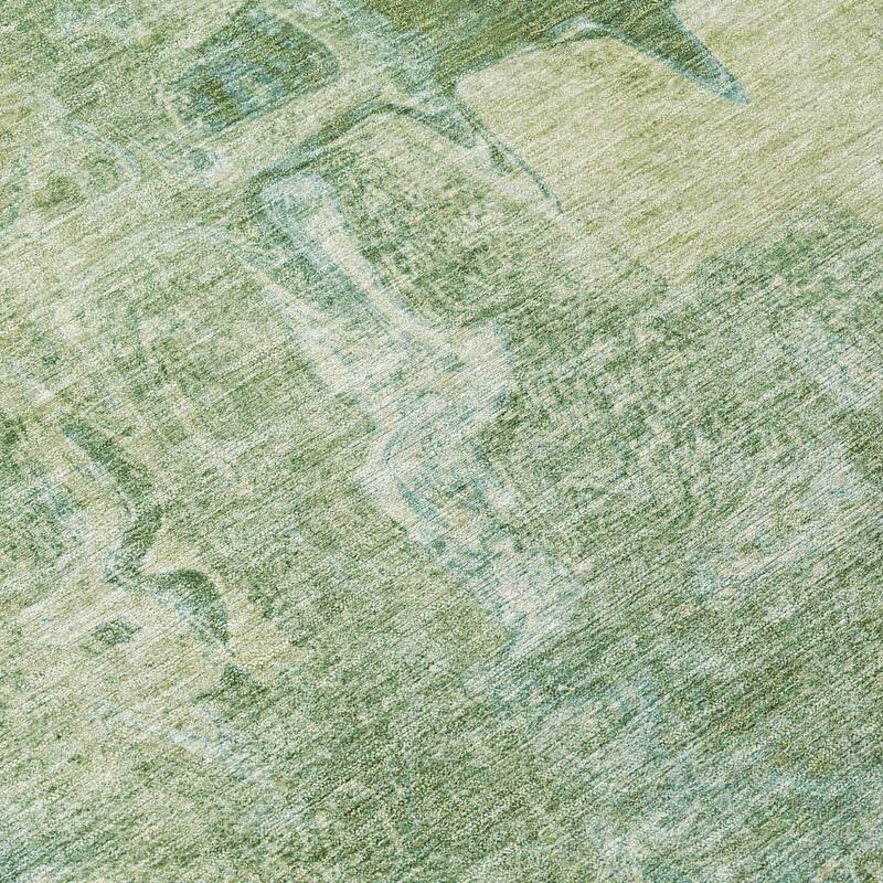 Machine Washable Indoor/ Outdoor Abstract Modern Chantille Rug