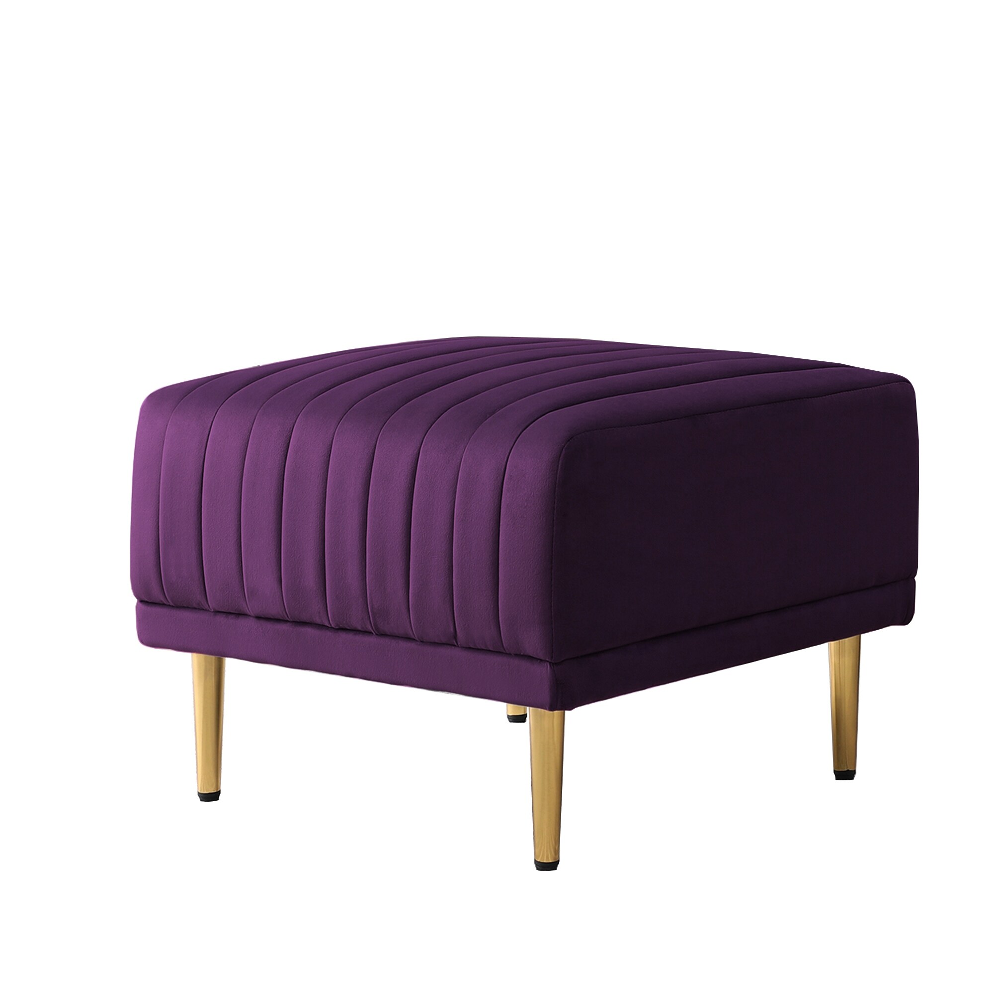 American Purple Accent Chair with Ottoman Sets Velvet Arm Chair