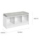preview thumbnail 3 of 21, Porch & Den Southbrook 3-cube Storage Bench w/ Grey Cushion