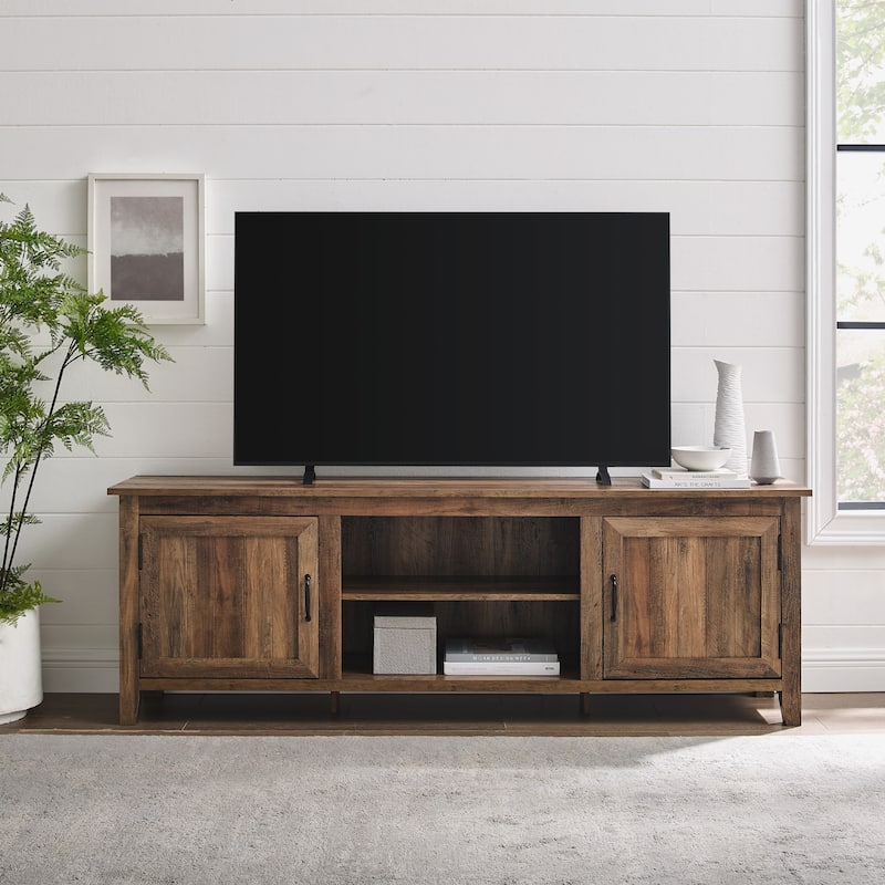 Middlebrook Wind Gap 70-inch Groove Door TV Stand - Rustic Oak