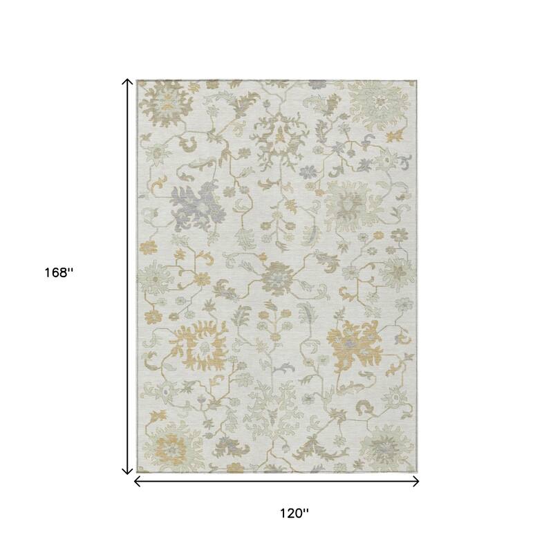 HomeRoots Floral Transitional Rectangle Outdoor Rug