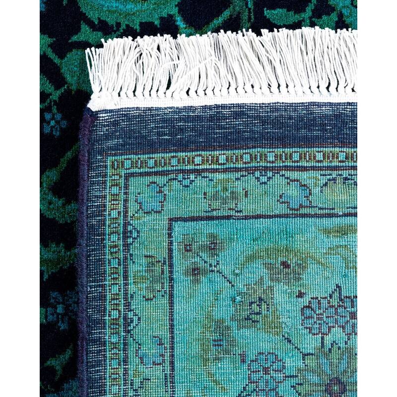 Overdyed, One-of-a-Kind Hand-Knotted Area Rug - Purple - 6' 1" x 9' 2"