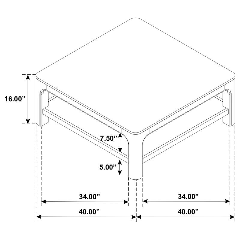 Solano Square Coffee Table Set Weathered Mango