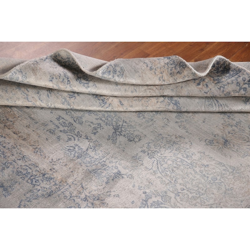 All-Over Abstract Modern Area Rug Handmade Wool Carpet - 6'6" x 9'10"
