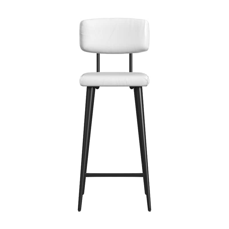 Saddle Genuine Leather Rectangular 26" Counter Stool