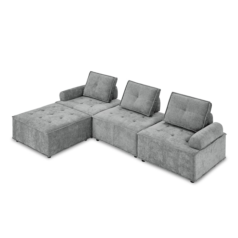 LShape Modular Sectional Sofa with Custom Configurations Bed Bath