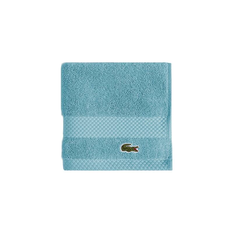 Lacoste Heritage Supima 100% Cotton Bath Towel, Hand Towel, Wash Cloth, and Bath Sheet - Celestial - Wash Cloth