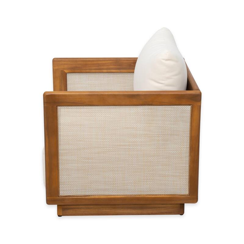 Christopher Knight Home - Calliope Acacia Wood 6 Piece Outdoor Chat Set