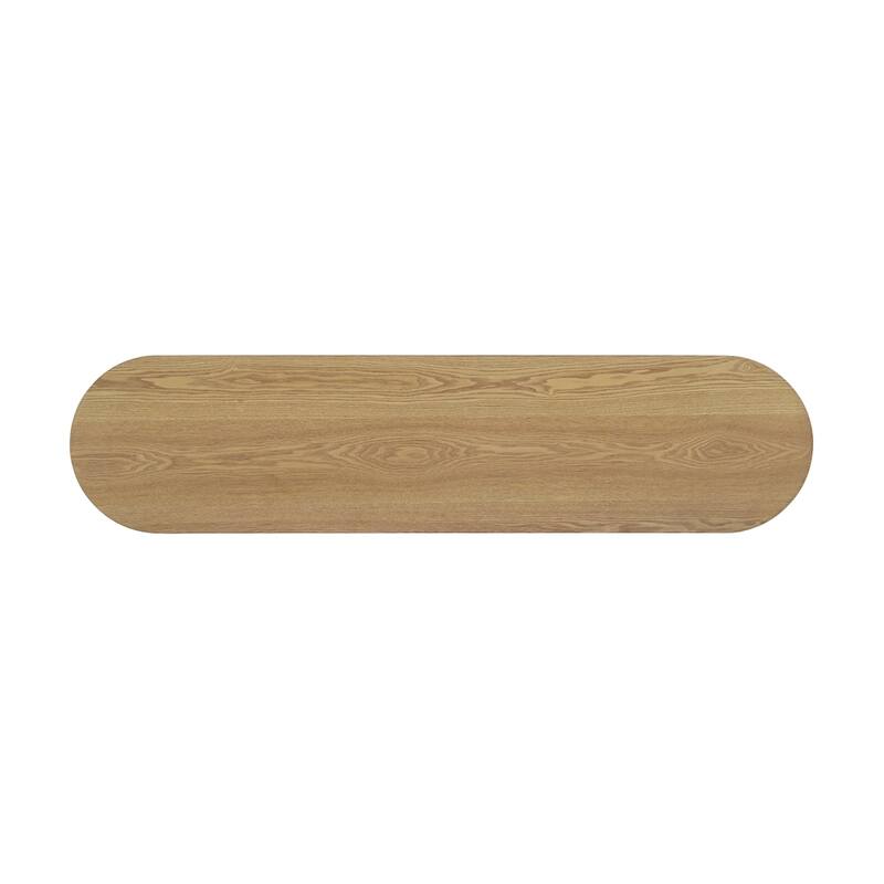 Multi-Functional Hallway Table with Open Shelf & Elegant Wood Grain for Living Room