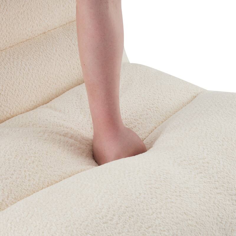 Upholstered Accent Sofa, Modern Armchair with Soft Cushioned Seat, Stylish Sofa for Living Room, Bedroom, or Office