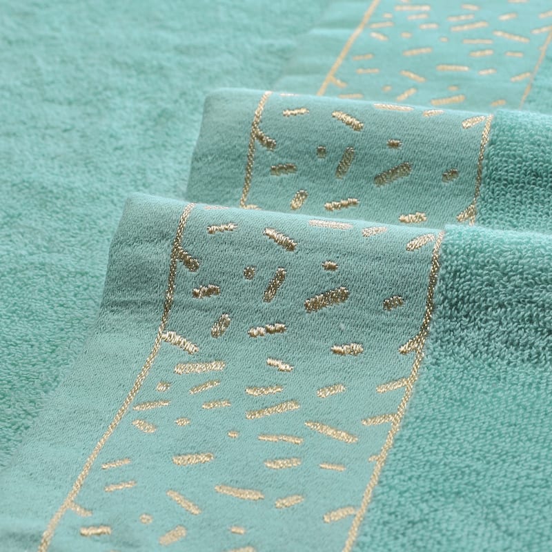 Cotton Bath Towels, 2 Pack Solid Bathroom Towels Set Highly Absorbent Towels for Bathroom 28" x 56" - Blue-1