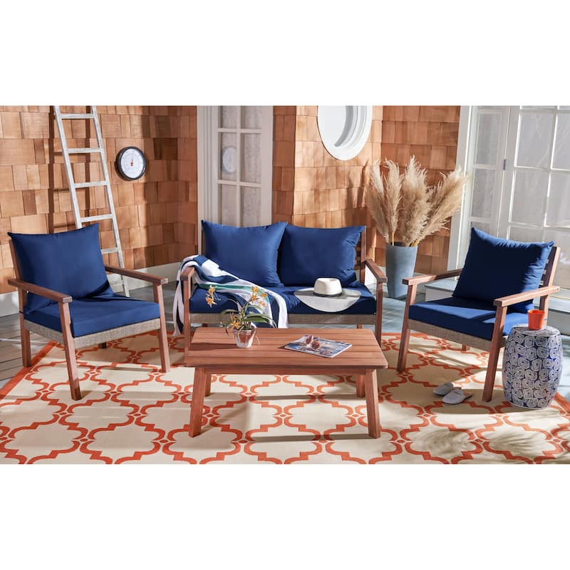 SAFAVIEH Outdoor Living Reid 4-Piece Living Set - 53Wx29Dx33H
