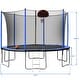 preview thumbnail 4 of 11, 15FT Trampoline with Basketball Hoop Inflator and Ladder(Inner Safety Enclosure)