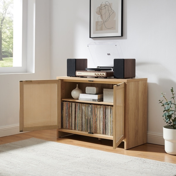Crosley Kenji Record Player Cabinet With Vinyl Storage - On Sale