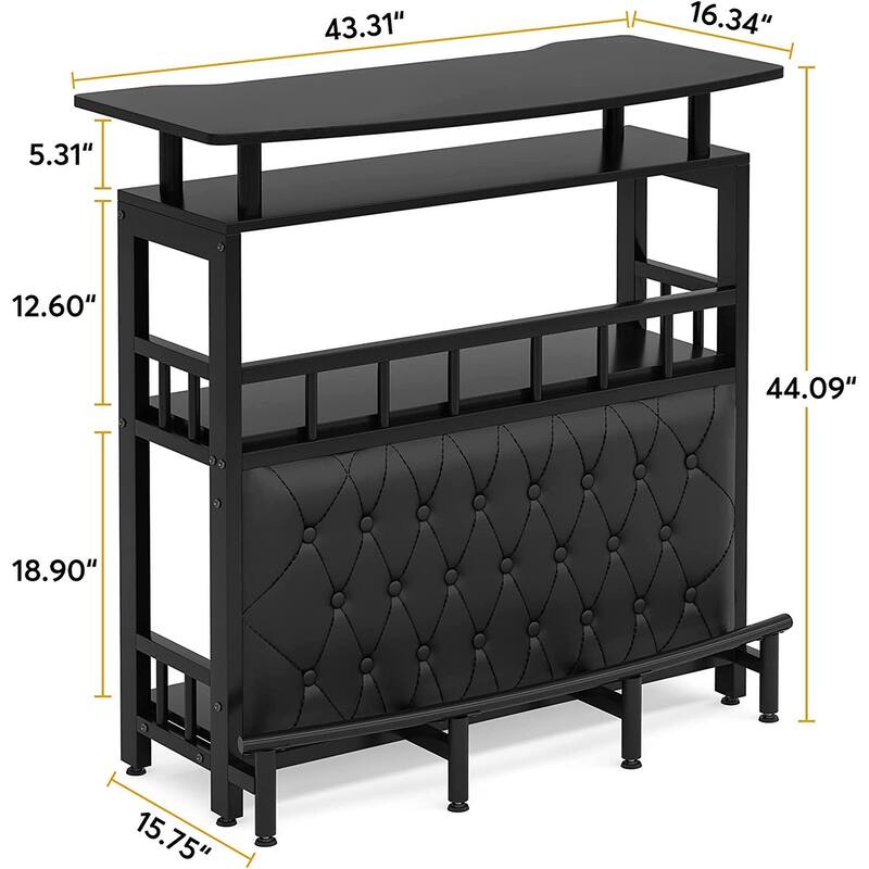 Bar Unit for Liquor, Home Enetertainement Bar with Storage