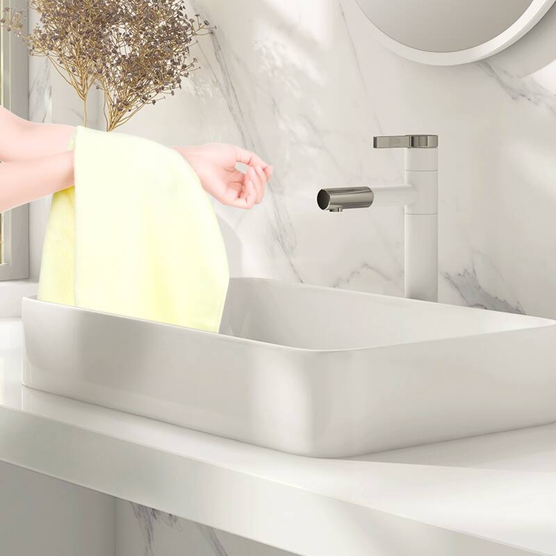 Cotton Hand Towels Set, Highly Absorbent and Quick Drying, Multi-Purpose Towel for Camping, Hotel, Spa 14" x 30" Yellow