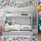preview thumbnail 19 of 52, Modern Twin Over Twin Multifunctional Bunk Bed With Trundle And Staircase,Storage Drawers,Solid Construction