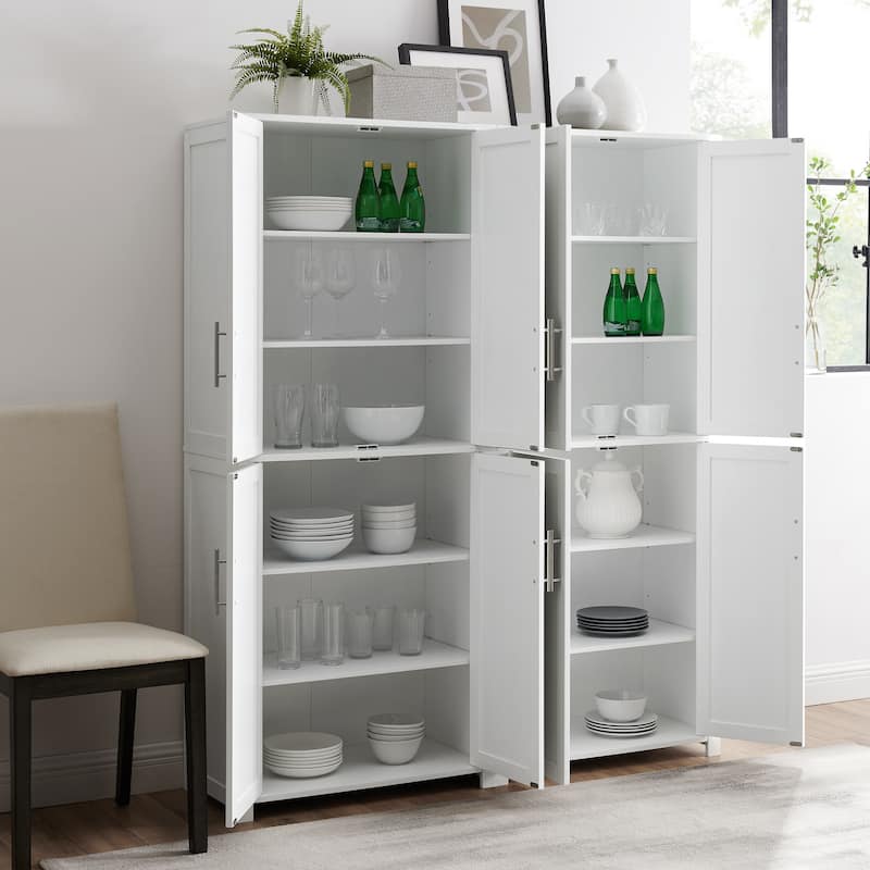 Crosley Savannah 6-shelf Pantry Storage Cabinets (Set of 2) - 56 "w x	15 "d x 67 "h