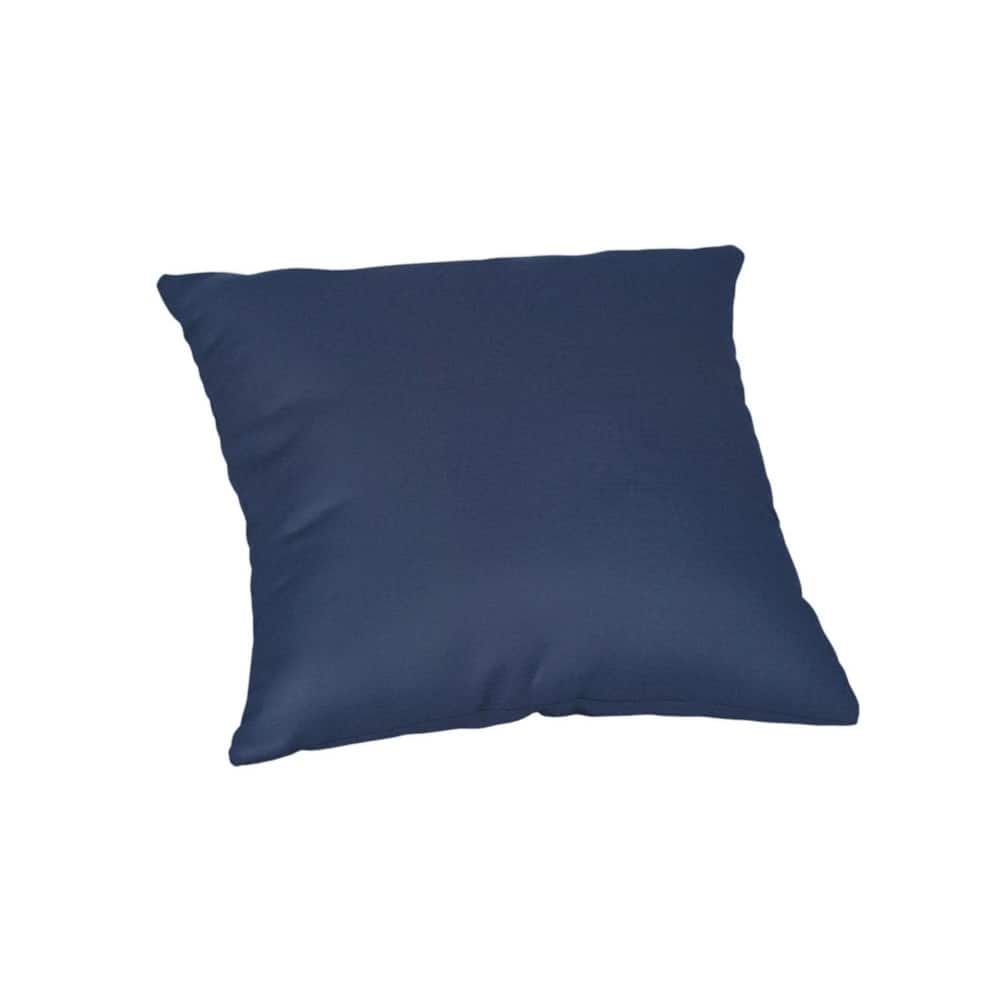 Sunbrella Solid Fabric 1-Piece Indoor/Outdoor Square Throw Pillow, 18"W x 18"L