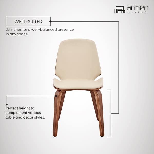 dimension image slide 0 of 6, Brinley Walnut or Black Wood Upholstered Dining Chair