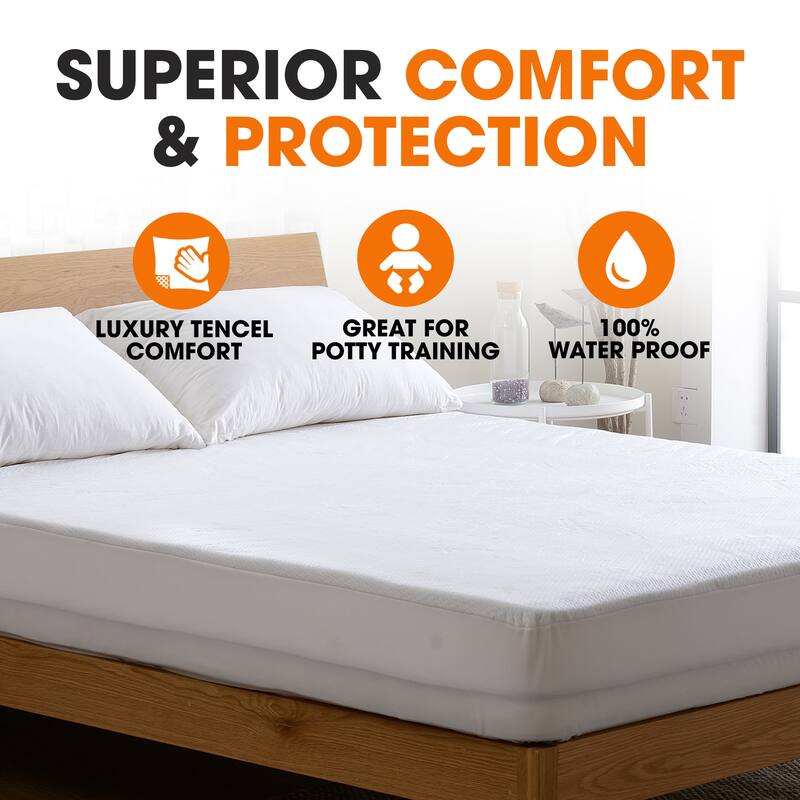 Cheer Collection Tencel Air Flow Waterproof Mattress Protector